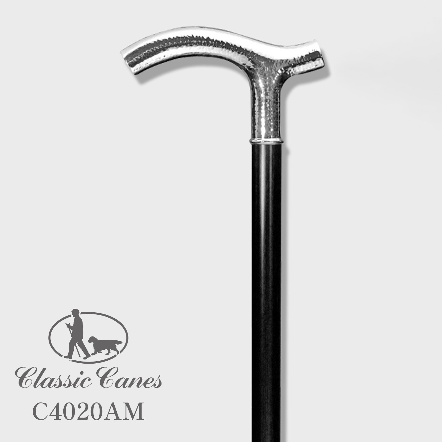 【Classic Canesステッキ】C4020AM　スターリングシルバー 925／ハンマートーン（淑女用）