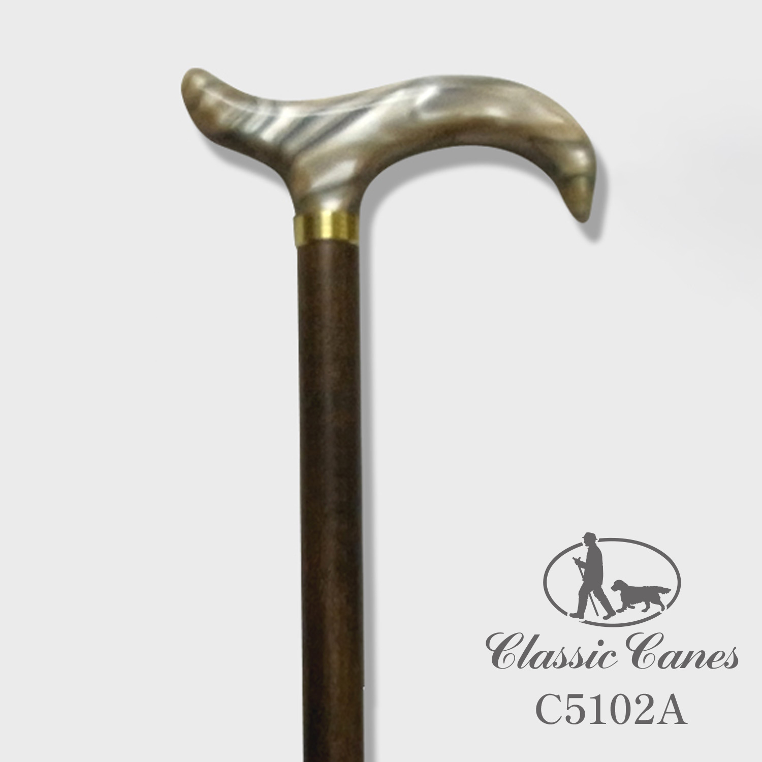 【Classic Canesステッキ】C5102A　ゴールデンダービー ベージュ